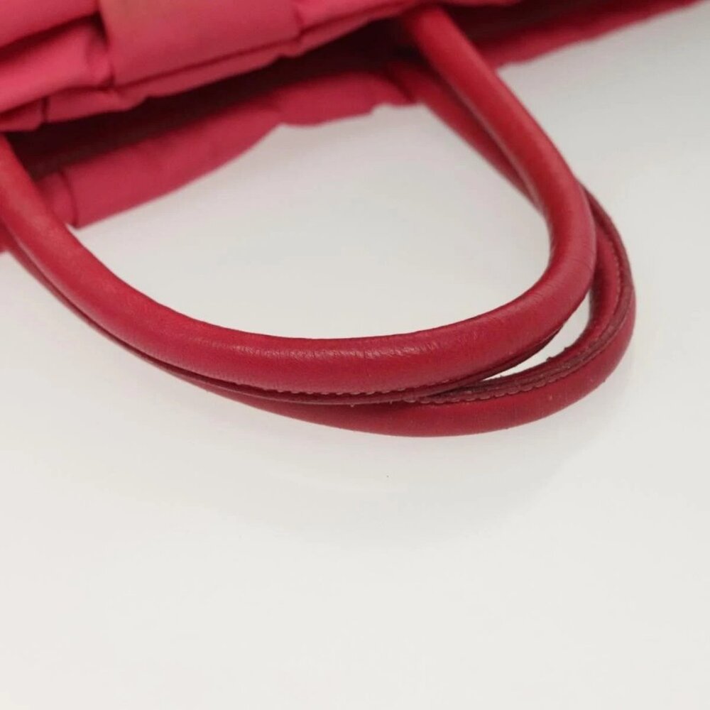 PRADA Hand Bag Nylon Pink Gold Auth - Picture 8 of 16